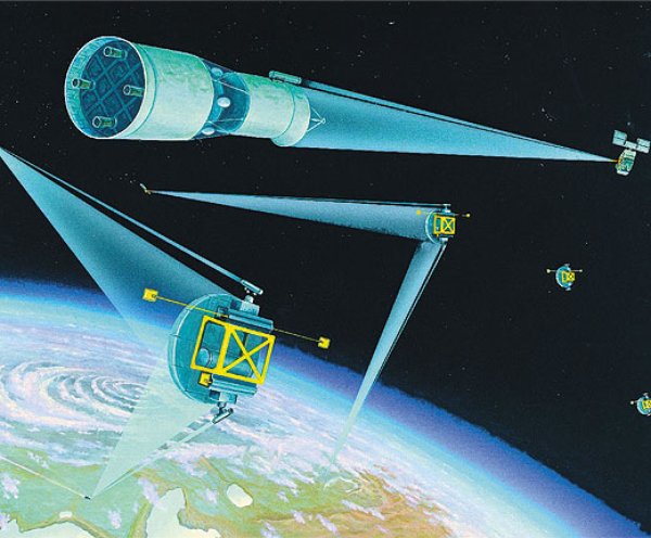 Space war: an artist's rendering.